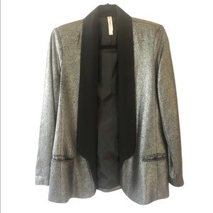 Mural Silver Metallic Glitter Blazer